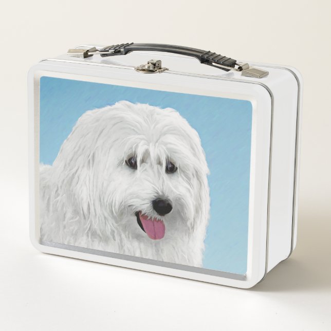 Lunch Box Peinture de chien des lowland polonais - Art du ch (Devant)