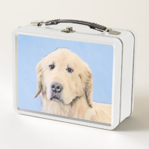Lunch Box Peinture Golden Retriever - Joli art original chie