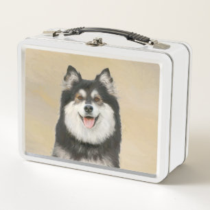 Lunch Box Peinture Lapphund Finlandaise - Joli art original 