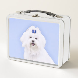 Lunch Box Peinture maltaise - Joli art original pour chien
