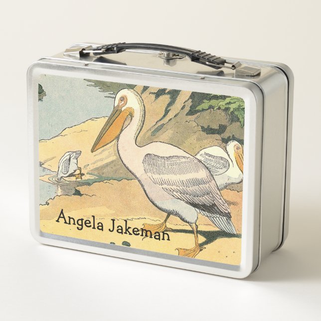 Lunch Box Pélican sur la plage Personnalisé (Dos)