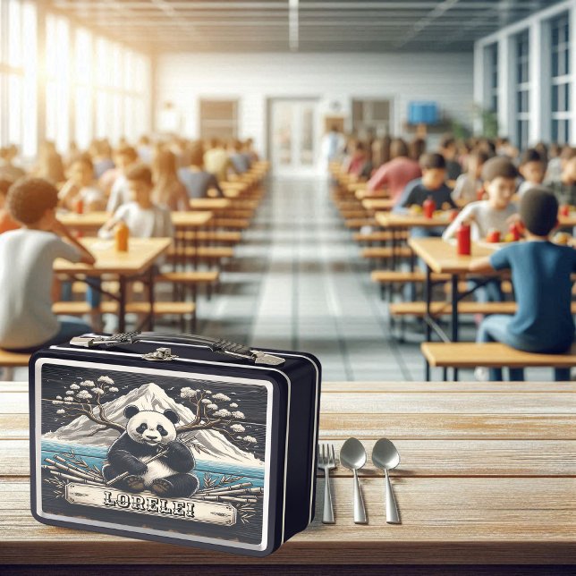 Lunch Box Perche isolée de Panda : Repose de Bambou (Créateur téléchargé)