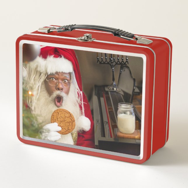 Lunch Box Père Noël est pris avec un biscuit ! (Devant)