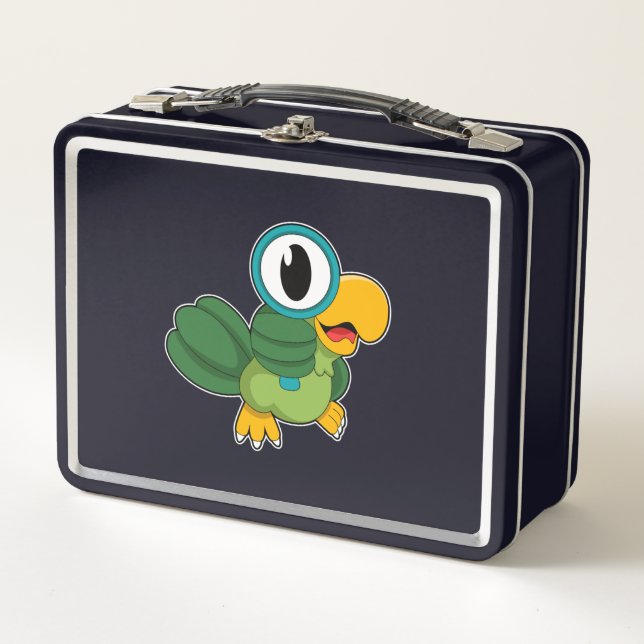 Lunch Box Perroquet avec verre de nivellement (Devant)