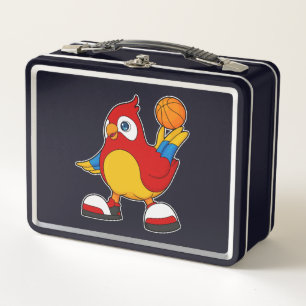 Lunch Box Perroquet comme joueur de basket-ball avec basket-