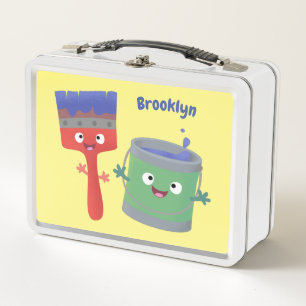 Lunch Box Personnages de peinture et de pinceau mignons