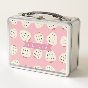 Lunch Box Personnalisé Rose Fruité Nom de fille Mignon