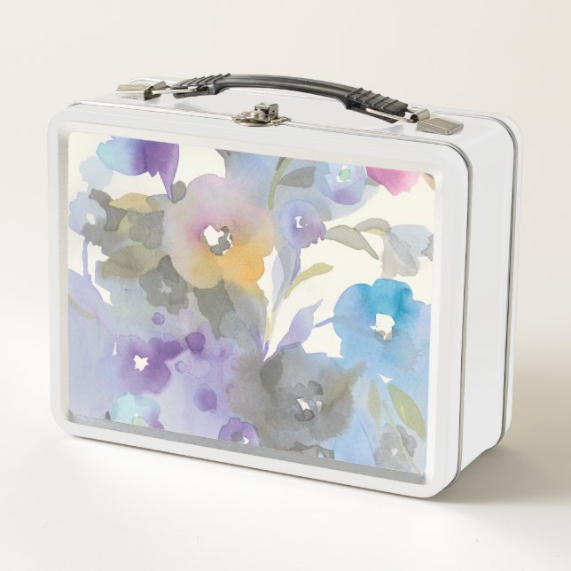 Lunch Box Pétales en pastel pourpres du jardin | de bijou (Devant)