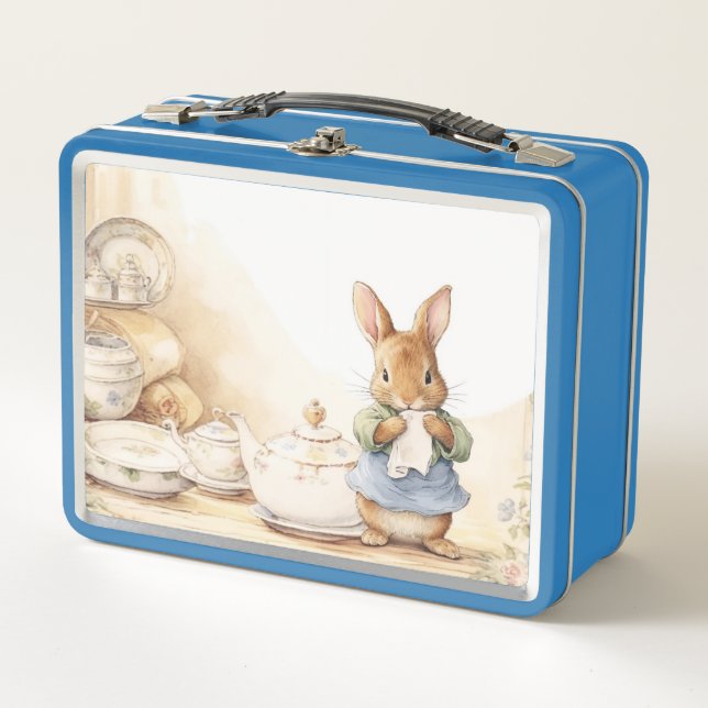 Lunch Box Peter Rabbit dans la cuisine avec plats (Devant)