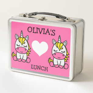 Lunch Box Petites Filles Unicorne Retour À L'École