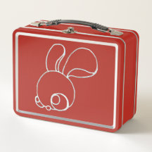 Petits lapins Fuzzy & Coyote Leaping sur un rouge