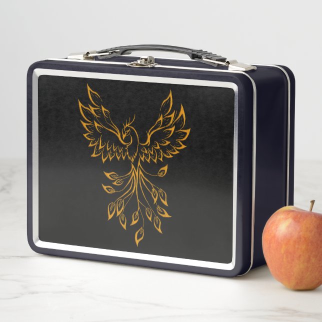 Lunch Box Phoenix de cuivre se lève sur noir (En situation)