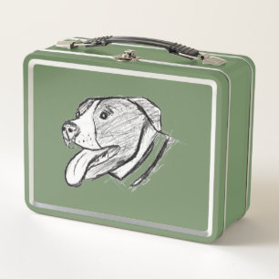 Lunch Box photo de pitbull dessiné à la main amateur de chie