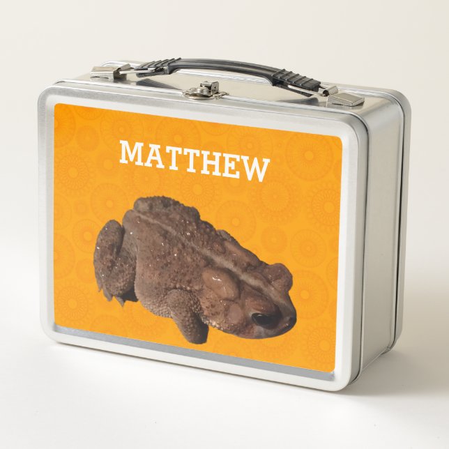 Lunch Box Photo Orange American Toad personnalisée (Devant)