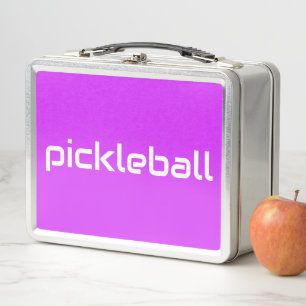 Lunch Box PICKLEBALL Blanc Épais Sur Rose Tropical Lumineux