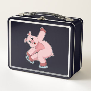 Lunch Box Pig Patinage sur glace Patins sur glace