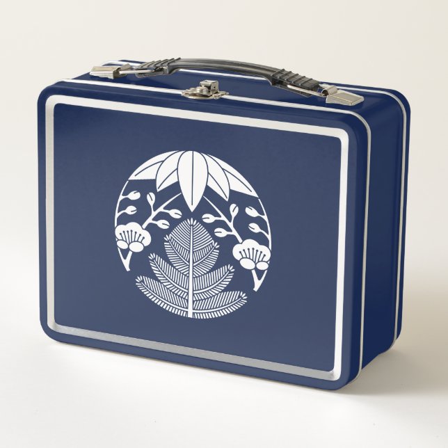 Lunch Box Pin, feuilles de bambou, ume (Devant)