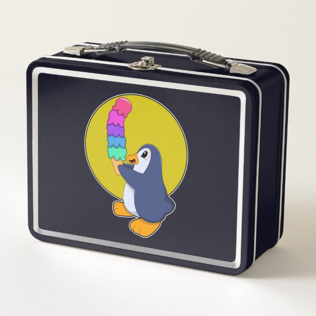 Lunch Box Pingouin avec crème glacée (Devant)