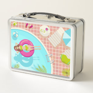 Lunch Box Piscine fille en bikini plage d'été