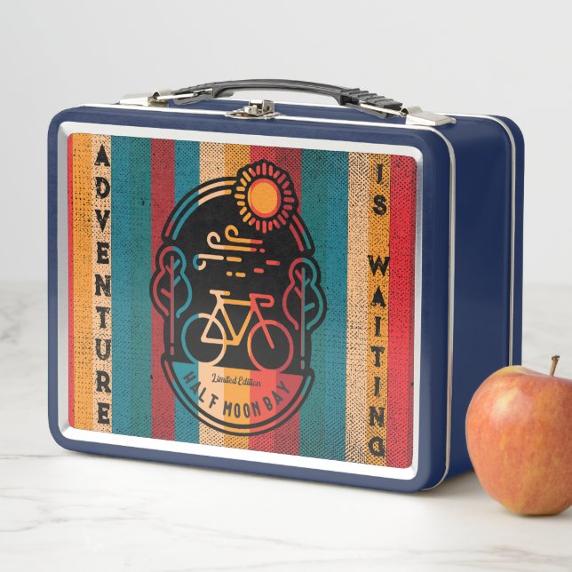 Lunch Box Piste cyclable Retro Half Moon Bay (En situation)