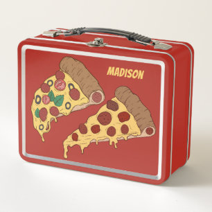 Lunch Box Pizza Slices boîte à lunch de nom personnalisé