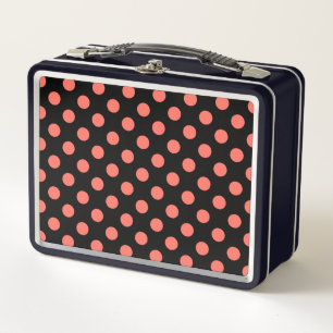 Lunch Box Pois coralliens vivants sur noir