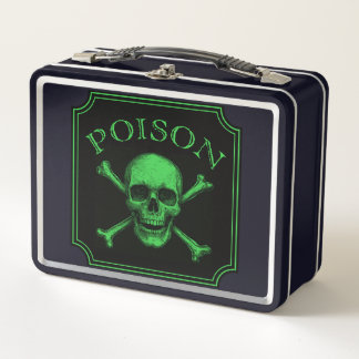Lunch Box Poison Crâne et os croisés Halloween Design Imprim