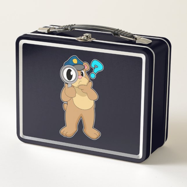 Lunch Box Police de l'ours Verre de nivellement (Devant)