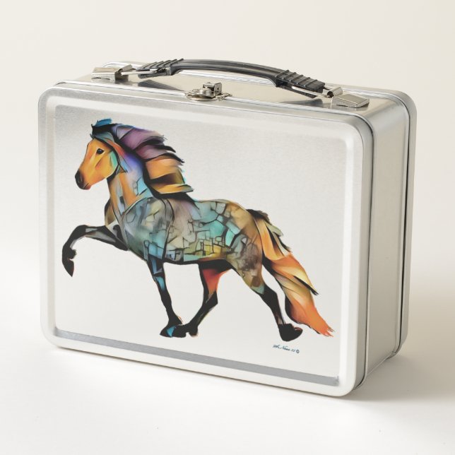 Lunch Box Pop Art islandais Cheval (Devant)
