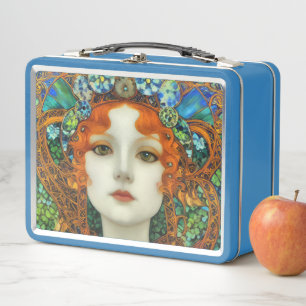 Lunch Box Portrait d'une belle femme en verre tendu