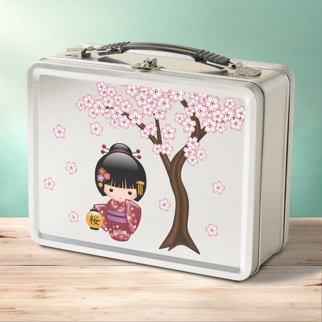 Lunch Box Poupée Sakura Kokeshi - jolie fille japonaise Geis (Créateur téléchargé)