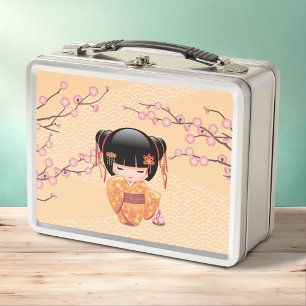 Lunch Box Poupée Ume Kokeshi - Japonaise Pêche Geisha Girl