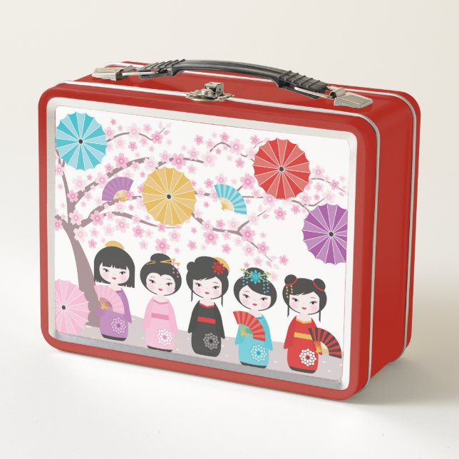 Lunch Box Poupées japonaises Kokeshi (Devant)