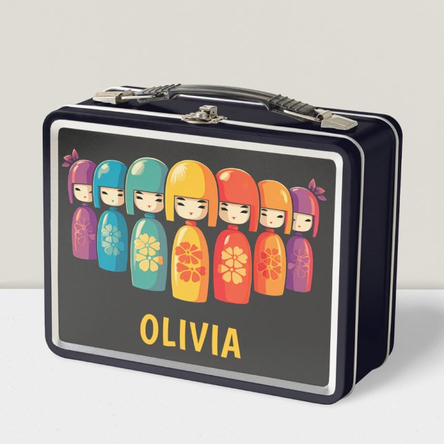 Lunch Box Poupées Kokeshi japonais mignonnes (Créateur téléchargé)