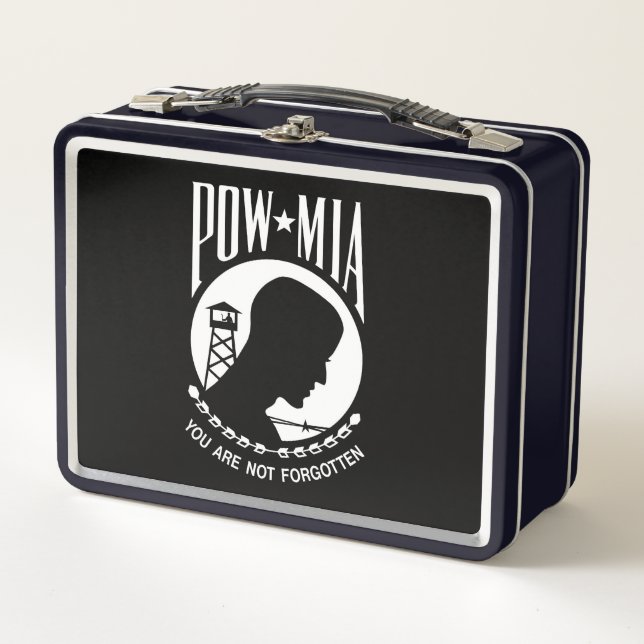 Lunch Box POW MIA Héros militaires américains Prisonniers de (Devant)