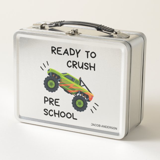 Lunch Box Prêt à écraser la maternelle Monster Truck (Devant)
