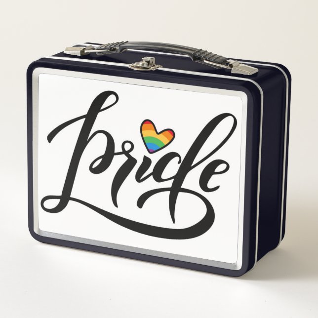 Lunch Box Pride Script Heart (Devant)