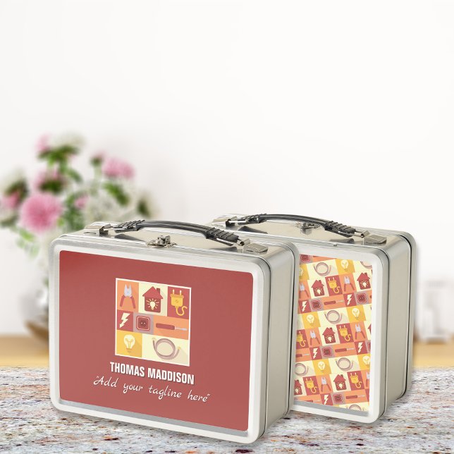 Lunch Box Professionnel Electricien Iconic Marque d'entrepri (Créateur téléchargé)