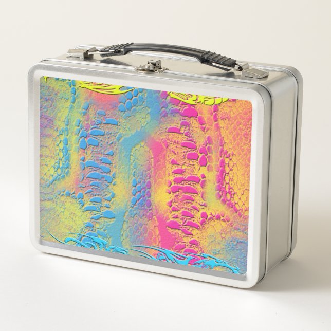 Lunch Box PYTHON - moderne fractale décorative - (Devant)