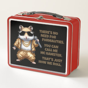 Lunch Box Rappeur de hamster MC drôle avec pantalon de Baggy