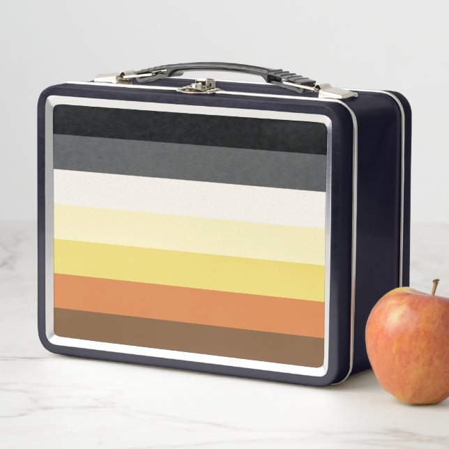 Lunch Box Rayures de fierté d'ours (En situation)