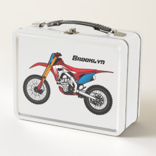 Lunch Box Red dirt bike motorcycle