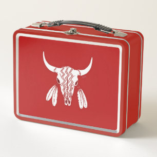 Lunch Box Red Ghost Dance Buffalo boîte à lunch rouge