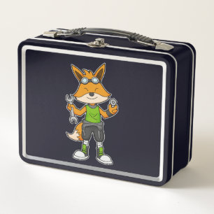 Lunch Box Renard comme Mécanique avec clé & noix