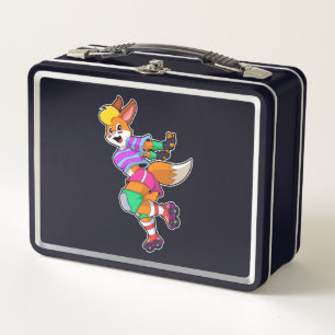 Lunch Box Renard comme Patineur Inline avec Patinage Inline