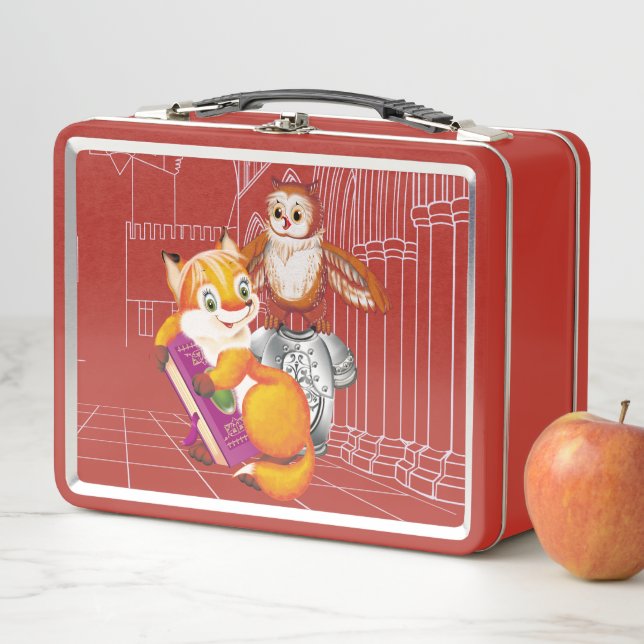 Lunch Box renard et hibou (En situation)