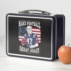 Lunch Box Rendre le football génial à nouveau drapeau vintag