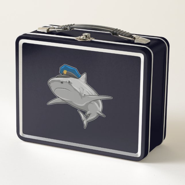 Lunch Box Requin en tant que policier Police (Devant)
