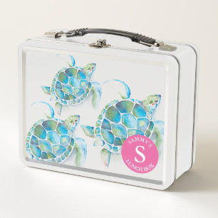 Lunch Box Retour À L'École Cute Kids Sea Turtle