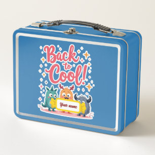Lunch Box Retour au nom de tag de monstre cool modifiable